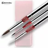 Brush Set - Escoda Red Set, Synthetic Travel Brush Set For Watercolour - 1270