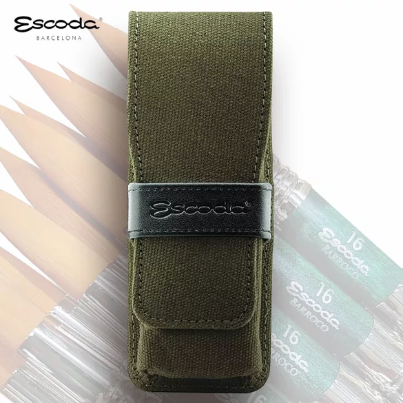 Brush Set - Escoda Green Set, Synthetic Travel Brush Set For Watercolour - 1273