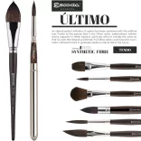 Escoda Ultimo Series 1525 Artist Watercolor and Acrylic Paint Brush, Synthetic Squirrel, Round - 14