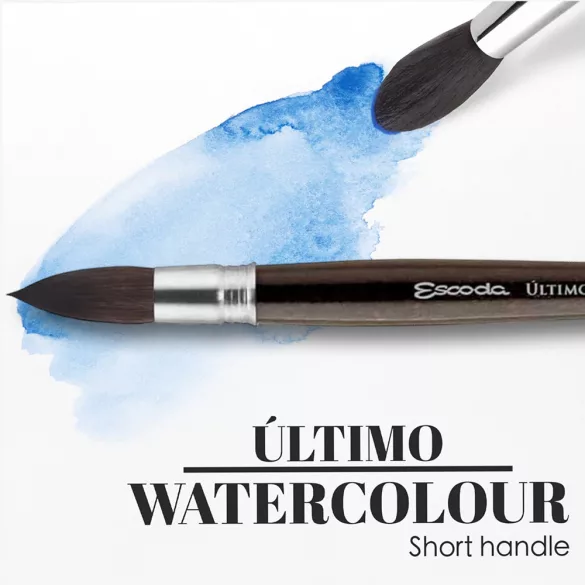 Ecset - Escoda Ultimo - szintetikus ecset, rövidnyelű, kerek elmosó - 12-es méret