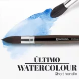 Ecset - Escoda Ultimo - szintetikus ecset, rövidnyelű, kerek elmosó - 12-es méret