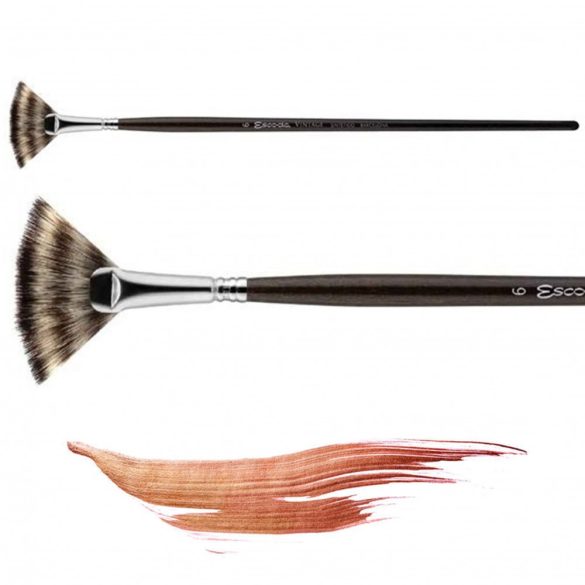 Legyezőecset, szintetikus - Escoda Vintage Synthetic Fan Brush Series 4024 - 4-es méret