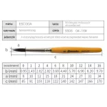 Brush - Escoda Ceramic & Porcelain Brush, squirrel hair, round - 2