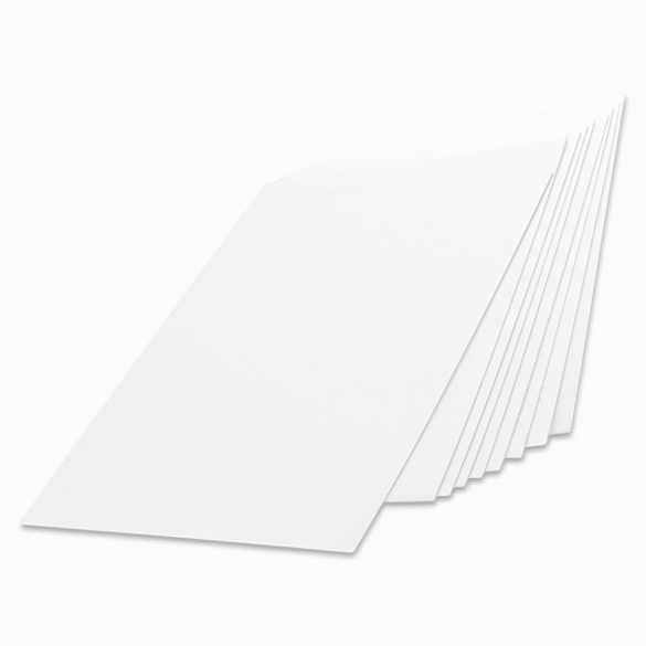 Karcfólia csomag, üres, fehér - ESSDEE 10 White Scraperboard 152x101mm