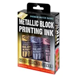 Essdee Block Printing Ink Set 3x100ml - Metellic Colours
