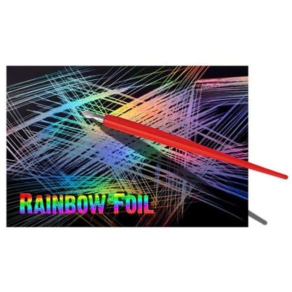 Karcfólia csomag, üres, szivárványos - ESSDEE 10 Rainbow Foil 152x101mm