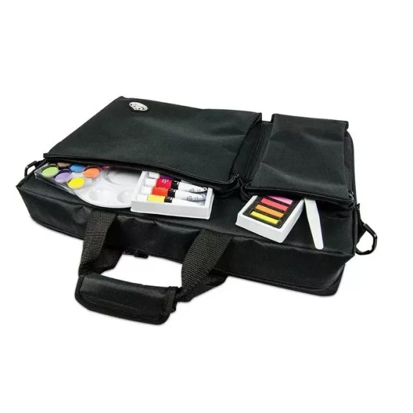 Óriás rajz- és festő művészkészlet, hordozható alumínium festőállvánnyal és utazótáskával - Royal Mixed Media 121 részes szett, 55x55cm