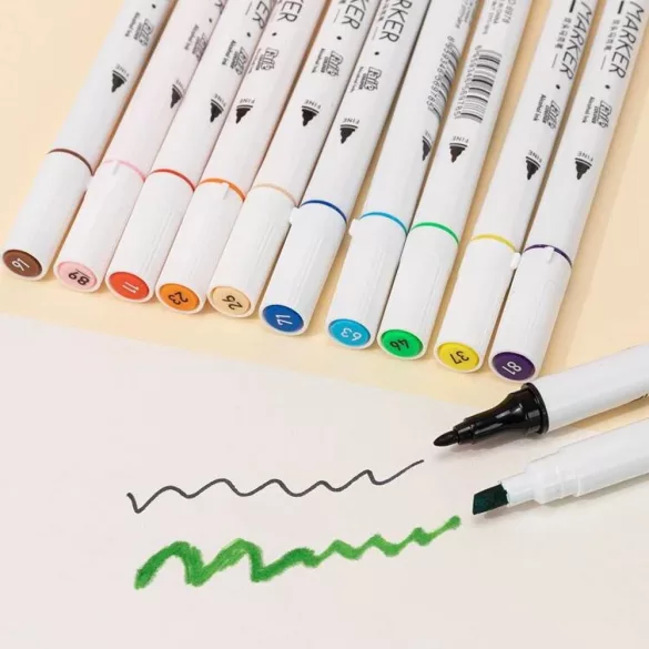 Filckészlet, kétvégű - Faile Colour Twin Tip Marker set, with 12 colours