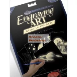 Karcfólia, sötétben világítós, 6 db-os - 12x17 cm