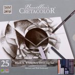  Cretacolor Black & White Box Drawing Set - 25pcs
