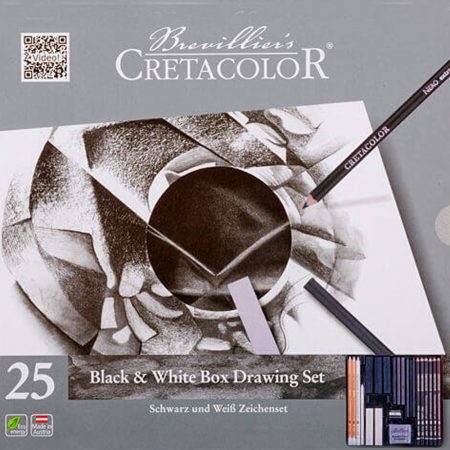 Grafikai készlet - Cretacolor Black & White Box Drawing Set - 25db