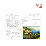 Kifestő kasírozott vászonra 40x30 cm felnőtteknek - Virágok a tengerparton