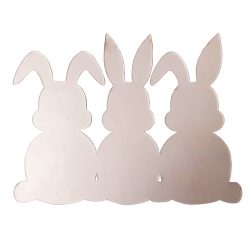 Plexi figure - Three rabbits in clear plexiglass
