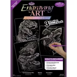   Képkarcoló készlet karctűvel - Royal&Langnickel Engraving ART - HOLOGRAFIKUS - 3 darabos