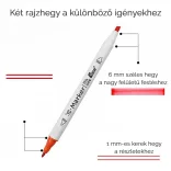 Filckészlet, kétvégű - Twin Tip Marker set, with 12 colours