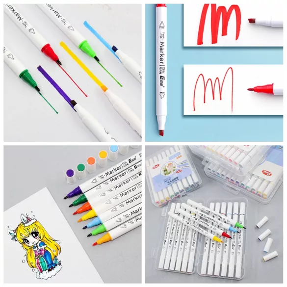 Filckészlet, kétvégű - Twin Tip Marker set, with 12 colours