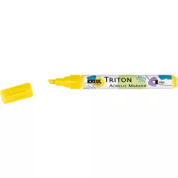   KREUL Triton Akril Filctoll Vágott heggyel (1-4 mm) - Világossárga