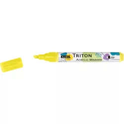   KREUL Triton Akril Filctoll Vágott heggyel (1-4 mm) - Fluoreszkáló sárga