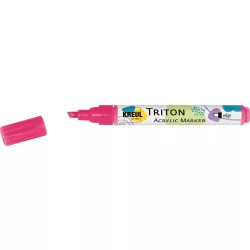   KREUL Triton Akril Filctoll Vágott heggyel (1-4 mm) - Fluoreszkáló pink