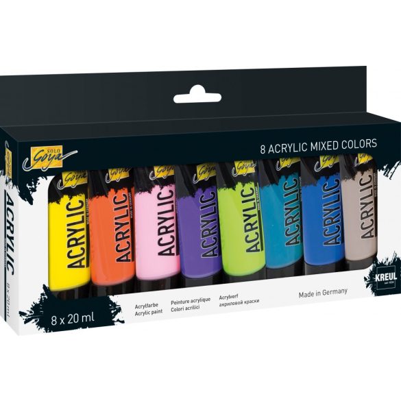 KREUL SOLO GOYA Akrilfesték készlet - 8 x 20 ml - Kiegészítő színek