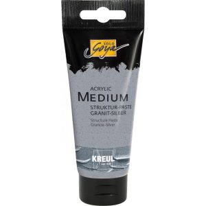 KREUL SOLO GOYA Medium Akrilhoz, tubusos, 100 ml - Struktúrapaszta, Gránit-Ezüst