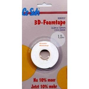 3D Ragasztócsík - 1mm 3D, 12mm széles, 2,2m hosszú