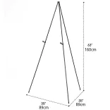 Festőállvány, Acél - MEEDEN Steel Folding Tripod Display Easel 63