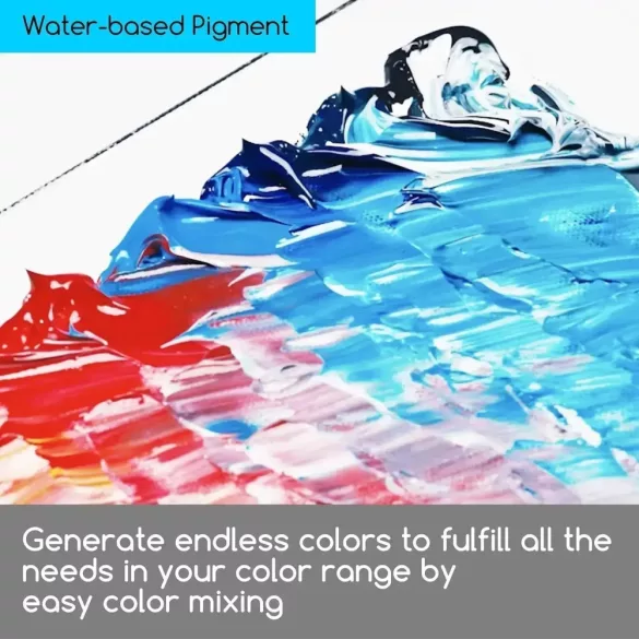 Akrilfesték készlet - MEEDEN Heavy Body Acrylic Paint Set, 9 Vibrant Colors 9x60 ml  - Alapszínek