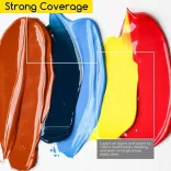 Akrilfesték készlet - MEEDEN Heavy Body Acrylic Paint Set, 9 Vibrant Colors 9x60 ml  - Alapszínek