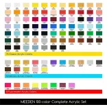 Akrilfesték készlet - MEEDEN Acrylic Paint Set, 100 Vibrant Colors 100x12 ml  - 100 színű készlet