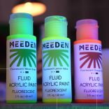 Akrilfesték készlet - MEEDEN Fluid Acrylic Paint Set, 6 Fluorescent Colors (2 oz, 60 ml)