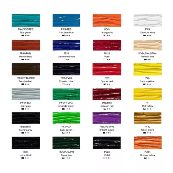 Oil Paint Set - Meeden Heavy Body Oil Paint Set 24x22ml