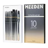 Ecsetkészlet - MEEDEN Art Oil Paint Brush Set, 10pcs