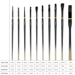 Ecsetkészlet - MEEDEN Art Oil Paint Brush Set, 10pcs
