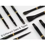 Ecsetkészlet - MEEDEN Art Oil Paint Brush Set, 10pcs
