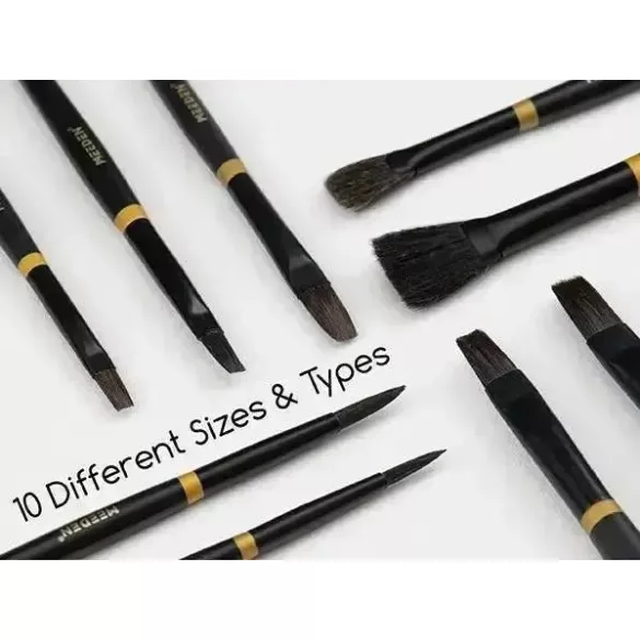 Ecsetkészlet - MEEDEN Art Oil Paint Brush Set, 10pcs
