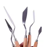 Knife Palette Set - Painting Mixing Scraper, 5 Pcs Artist Stainless Steel Painting Knife Set