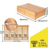 4-Drawer Art Supply Storage Box Brush Storage Box color: natural wood