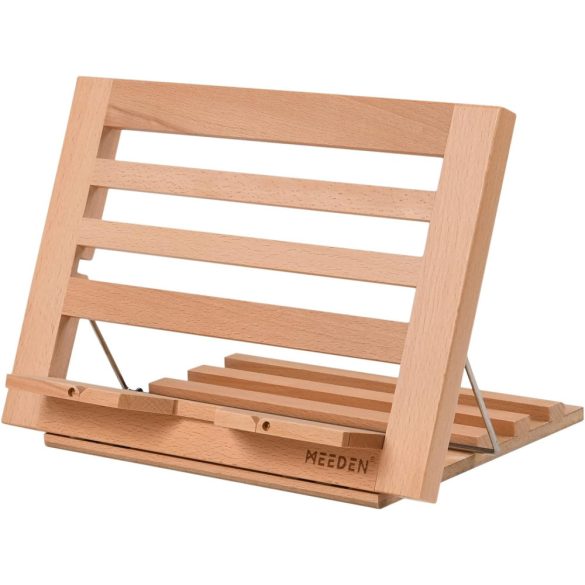 Festőállvány bükkfából, könyvtartó, összecsukható  - MEEDEN H-Frame Adjustable Small Studio Tabletop Easel