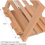 Festőállvány bükkfából - MEEDEN H-Frame Adjustable Studio Tabletop Easel