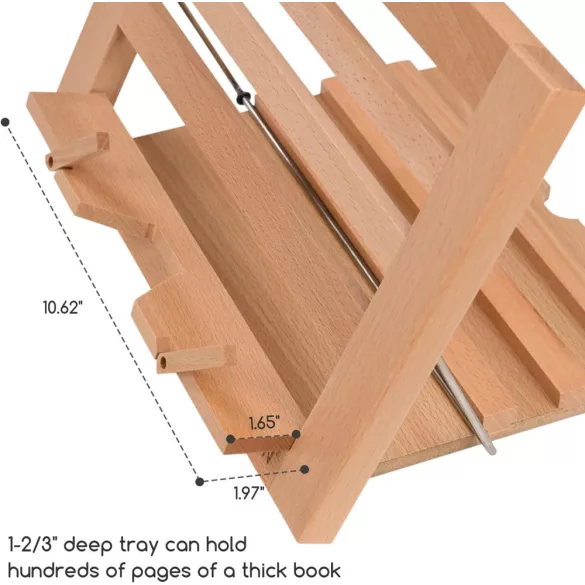 Festőállvány bükkfából - MEEDEN H-Frame Adjustable Studio Tabletop Easel