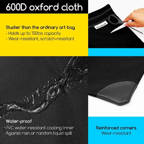 Artist Bag - MEEDEN Studio Art Portfolio Case Water-proof with Double compartments 600D, 79x61x5cm
