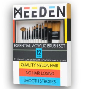 Brush Set - 12 Pcs Acrylic Paint Brushes Set