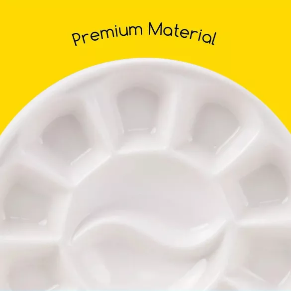 Színkeverő paletta - MEEDEN 12-Well Round Porcelain Palette