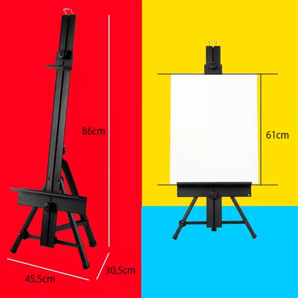Asztali Festőállvány, Alumínium - MEEDEN Aluminum Adjustable Tabletop Easel