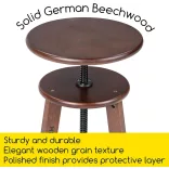 Állítható Rajzszék, Rajzasztalhoz - MEEDEN Vintage Wood Stool