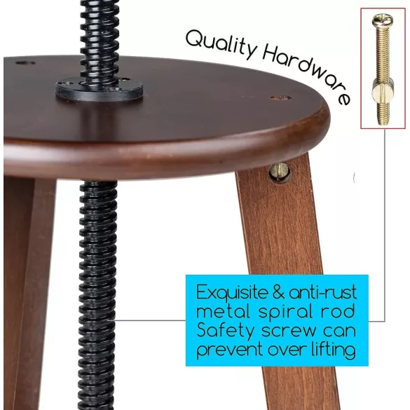 Állítható Rajzszék, Rajzasztalhoz - MEEDEN Vintage Wood Stool