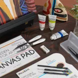 Akrilfesték készlet festőállvánnyal - MEEDEN 22 Acrylic Painting Set with Table Easel