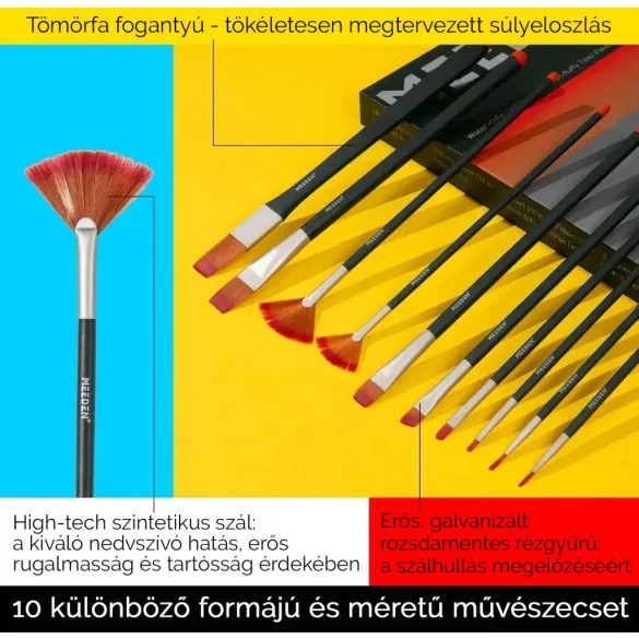 MEEDEN Acryric Painting Set With Wood Tabletop Sketchbox Easel