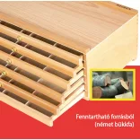 Festődoboz, bükk - MEEDEN 6-Drawer Art Supply Storage Box, color: natural wood